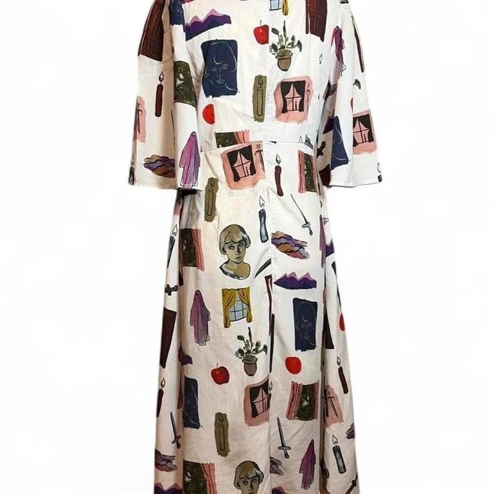 Samantha Pleet Dress in Dreaming Print. Size 4